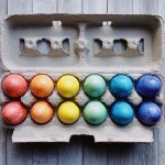 Multi-coloured eggs