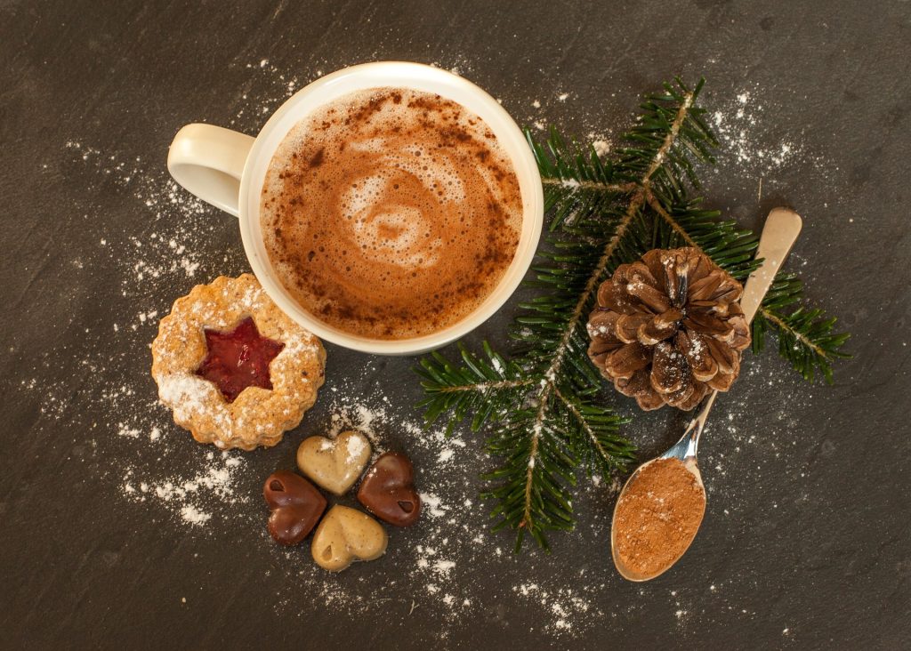 Hot chocolate and biscuits